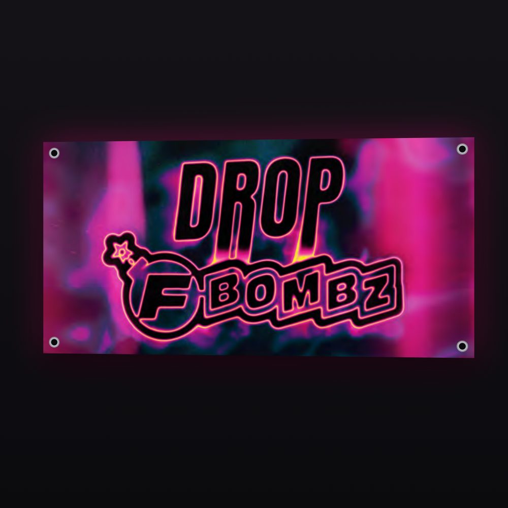 DROP FBOMBZ wall flag, 18 x 36 inches