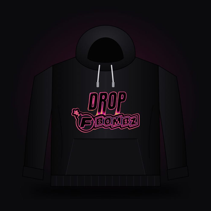 Bomb Squad Hoodie, all black with the DROP FBOMBZ logo
